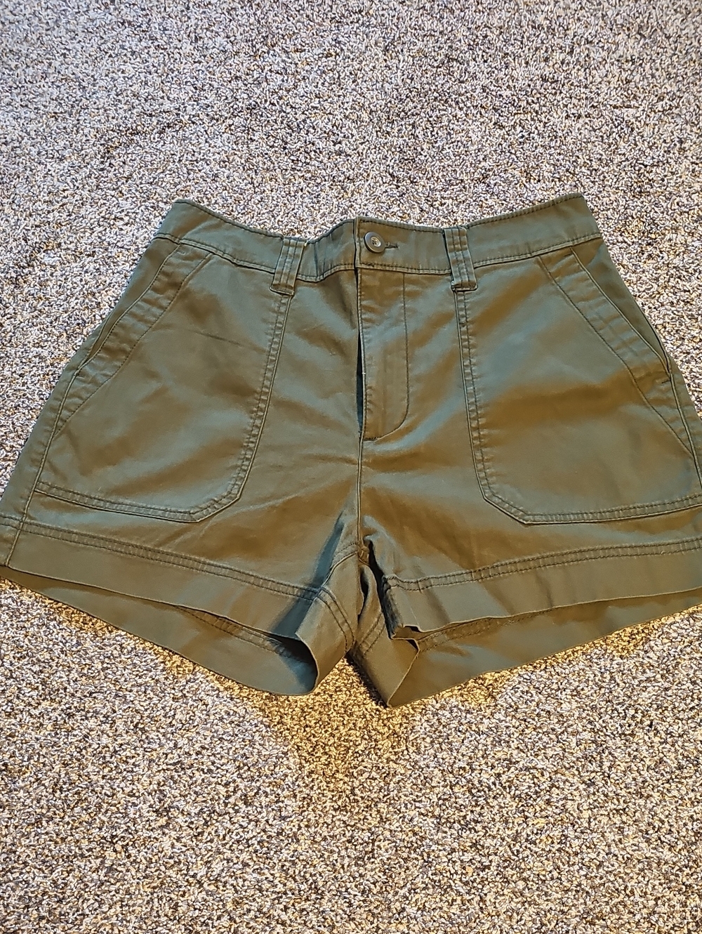 Old Navy Olive Utility Shorts with Front Patch Pockets
